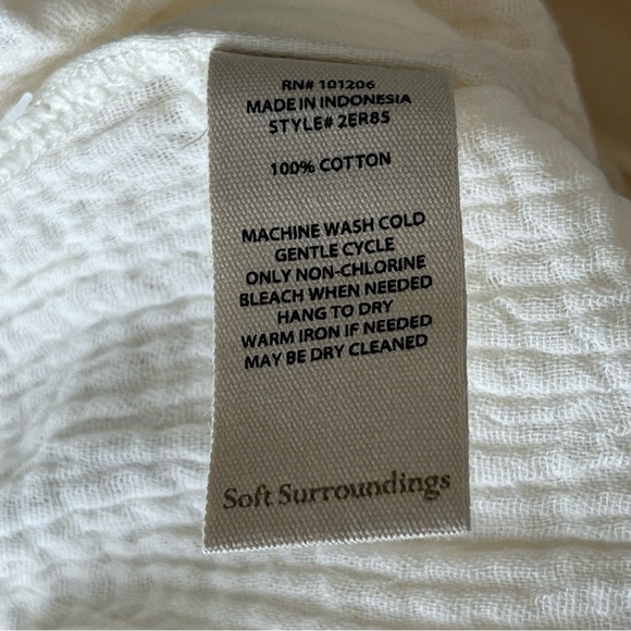 COPY - SOFT SURROUNDINGS NWT BEACH BOUND PULL ON GAUZE CROP PANTS ECRU Size Smal - Picture 14 of 15